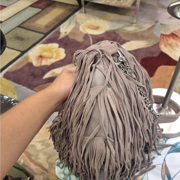 Monserat De Lucca Fringe Bag in taupe - Picture 4 of 11